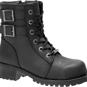 HARLEY-DAVIDSON FOOTWEAR Women's Archer ST Construction Boot, Black 6 1/2
